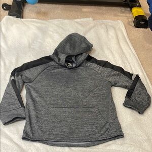 Nike Gray and Black Men's Hoodie Sweatshirt